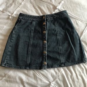 Bullhead Navy Jean Skirt